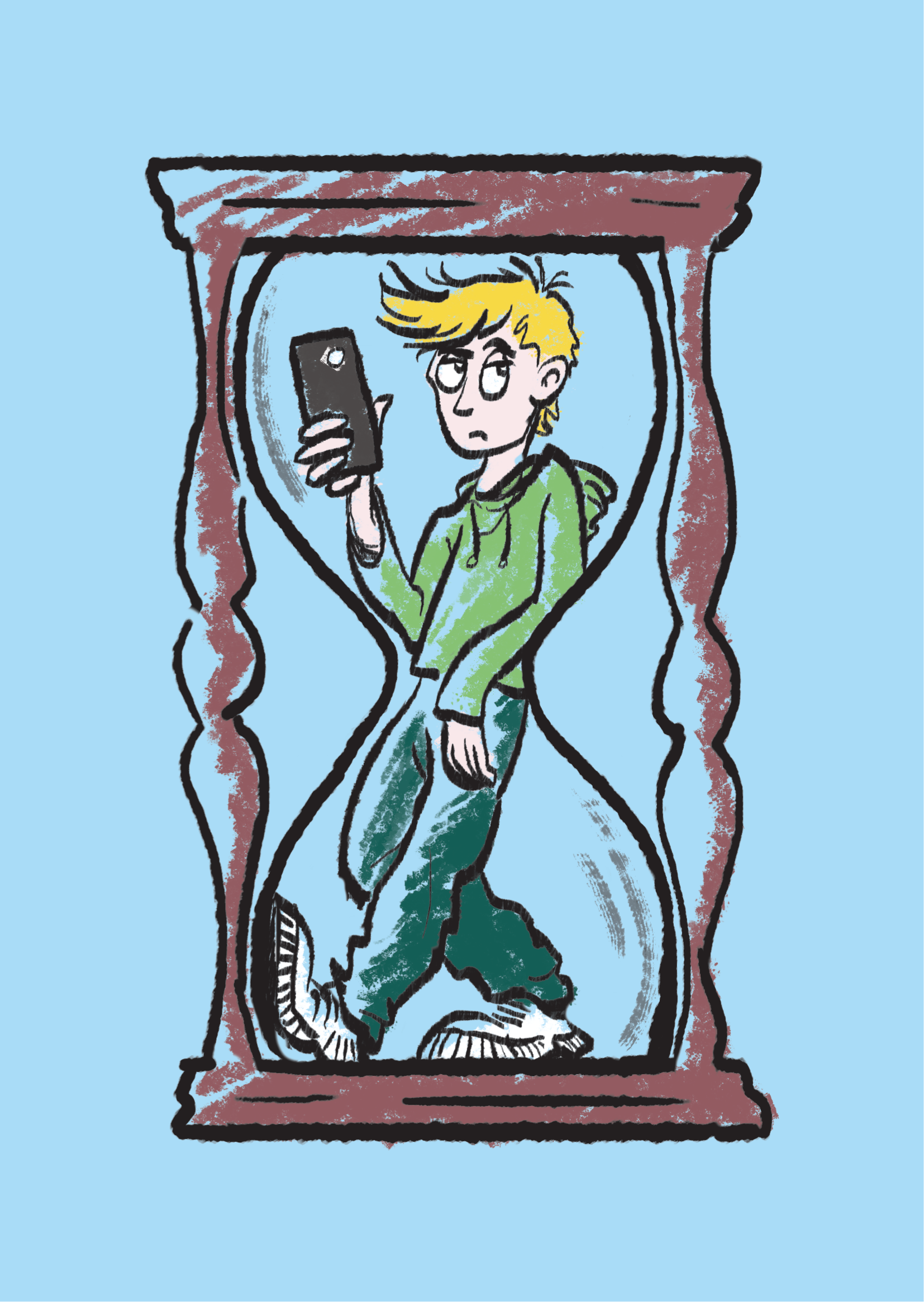 Omslagillustratie voor het voorlichtingsboekje "PuberTijd" (over opvoeden) geschreven door Erik Smit & Wietske Noordzij. Uitgave: stichting Raise Up