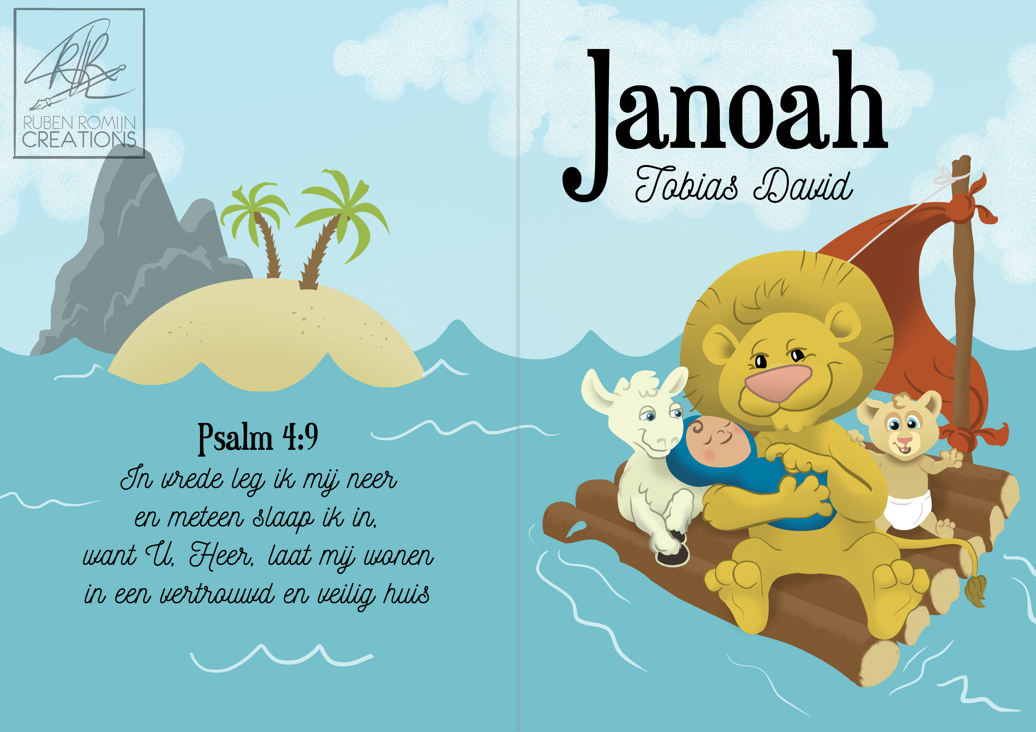 Ik had het voorrecht om voor lieve vrienden een geboortekaartje te ontwikkelen. Wat een eer en vreugde! Dit is mijn eerste vector-based illustratie.